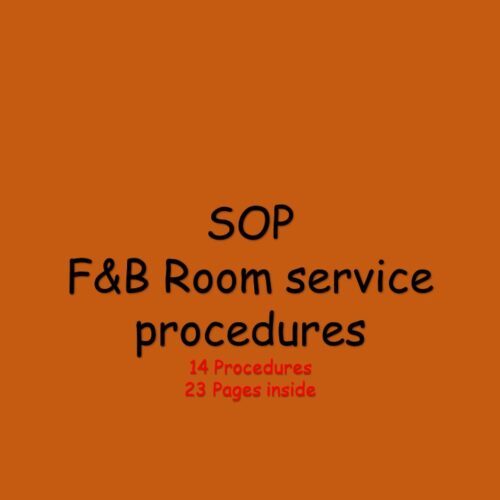 SOP - F&B Room service package