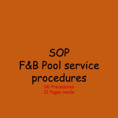 SOP - F&B  Pool service package