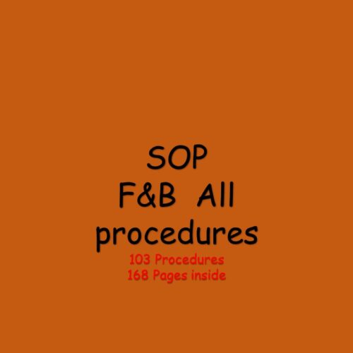 SOP - F&B All procedures packages
