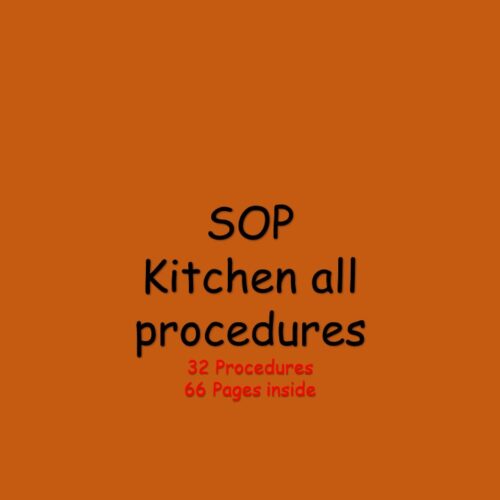 SOP - Kitchen all procedures packages