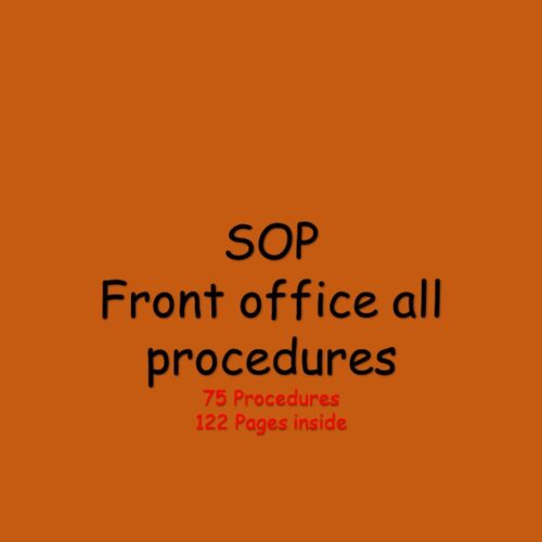 SOP - Front office all procedures packages